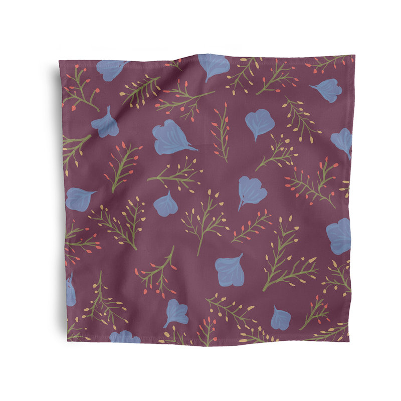 Chrishanda Spring Blooms Napkins, Purple