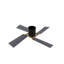 Ventilateur de plafond encastré 48 pouces 4 pales noir et brun avec télécommande, noir et or NAB-2072707660-2072707659