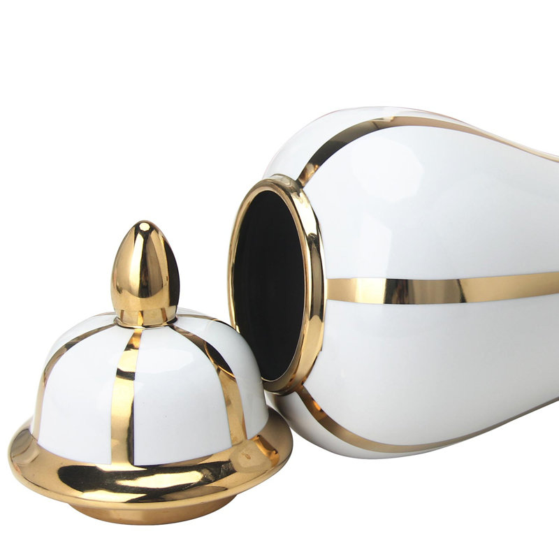 Jar with Removable Lid, White