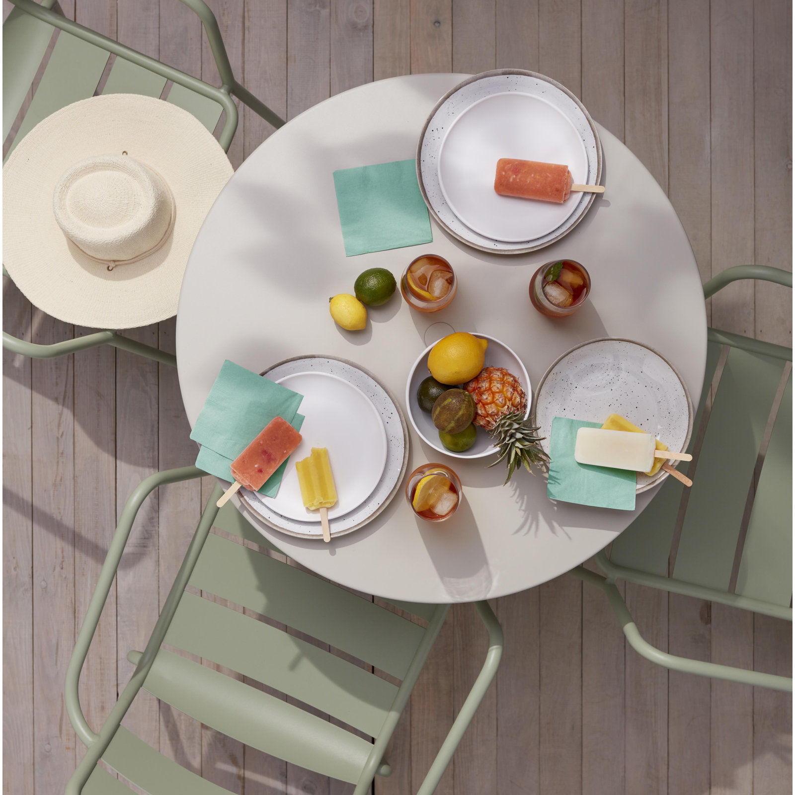 Kapri Stackable Patio Armchair, Sage, 2