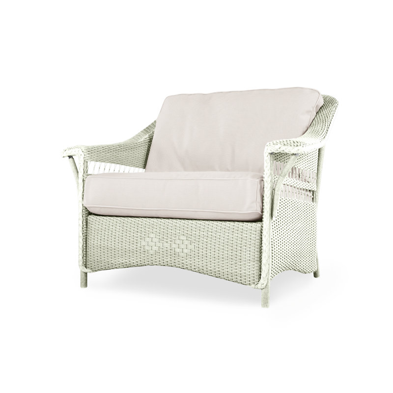 Nantucket Outdoor Lounge Chair, Sailcloth Salt, Ivory
