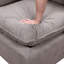 Ensemble de canapé-lit en tissu gris clair Madison