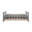 Lit de jour avec couchette et tiroirs, taille simple, gris