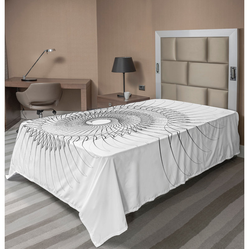 Drap blanc Ambesonne, Drap plat pour lit simple