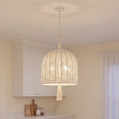 Lunara 5-Light Pendant in Cotton by Breegan Jane