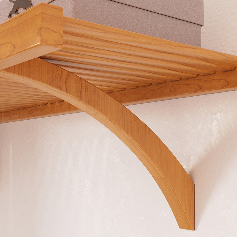 Honey Maple Solid Wood Closet Organizer System with Shelves & Hanging Rods