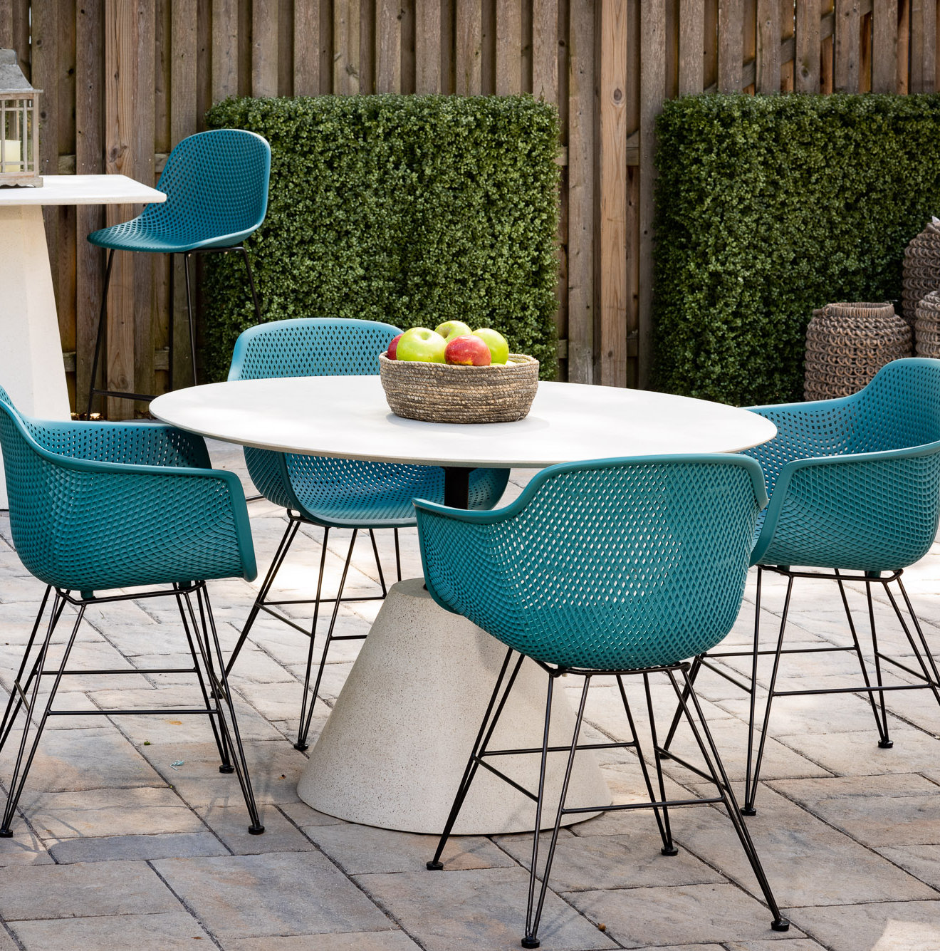 Broadway Stone Outdoor Dining Table, 60" W x 60" L x 30" H