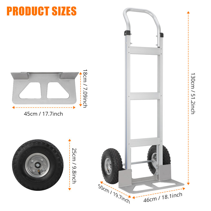 130cm H x 46cm W Utility Cart