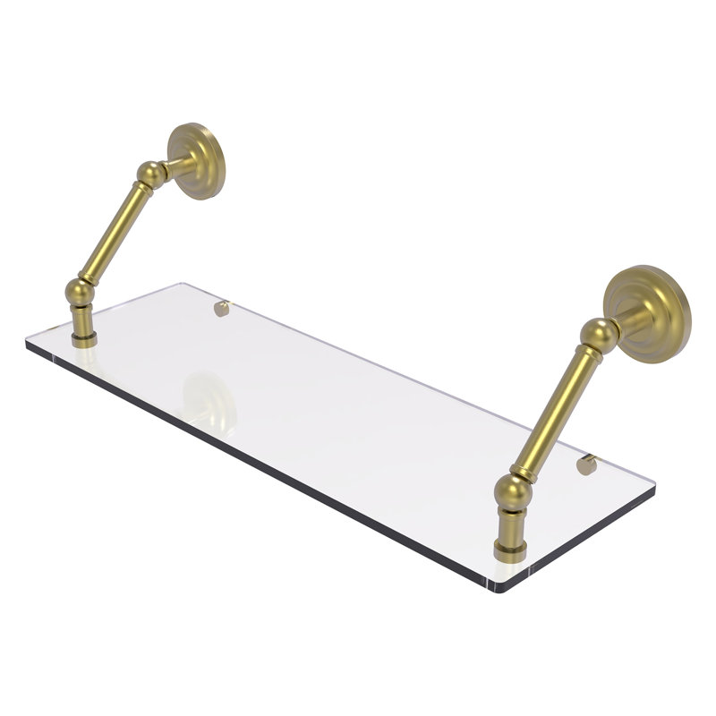 Jhene Bracket Shelf, Satin Brass, 8" H x 24" W x 8" D