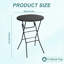 Table pliante ronde 31,5 po, table de cocktail et de pique-nique portable avec pieds amovibles, intérieur / extérieur pour fêtes et événements (1 paquet, noir)-117179870