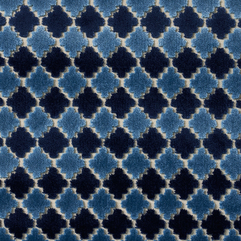 Tissu en velours Marrakech, Indigo
