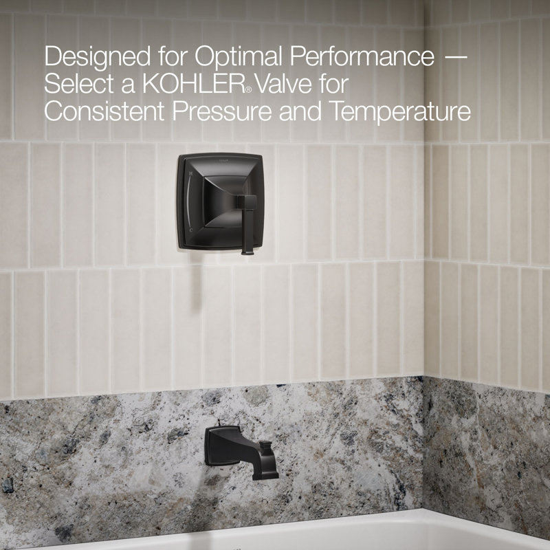Riff Bath and Shower Faucet Trim, Matte Black