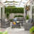 Wicker 4 - Person Patio Conversation Set with Cushions-1592485765