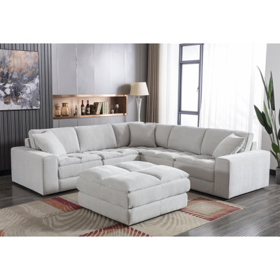Canapé modulaire avec repose-pieds breton