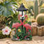 Statue solaire de jardin flamant solaire