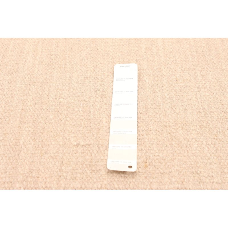 Tapis décoratif beige en laine noué à la main de conception unique 6 pi 3 po X 8 pi 8 po noué à la main New Age