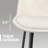 Pu Leather Upholstered Counter & Bar Stool Set Of 4 With Metal Legs-2119490238