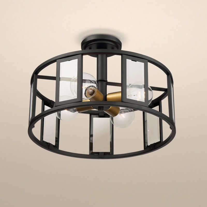 Alliona Glass Semi Flush Mount