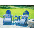 Chaise Adirondack pliante en plastique / résine avec repose-pieds et table Leighton