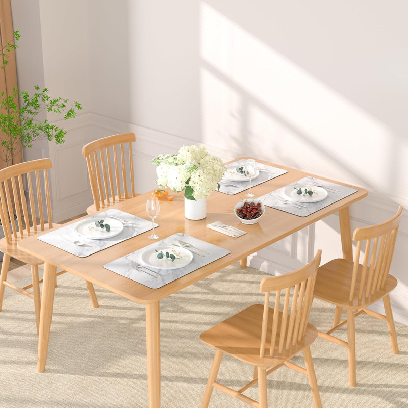 Ensemble de napperons 6 pièces 12 po x 18 po en similicuir pour la cuisine