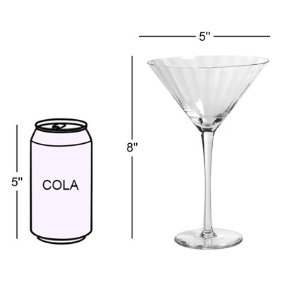 Boulder Ribbed Martini Glass