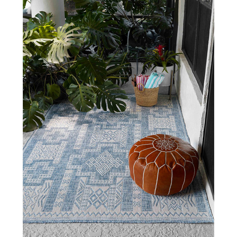 Marzec Blue Rug, Rectangle 5'3" x 7'