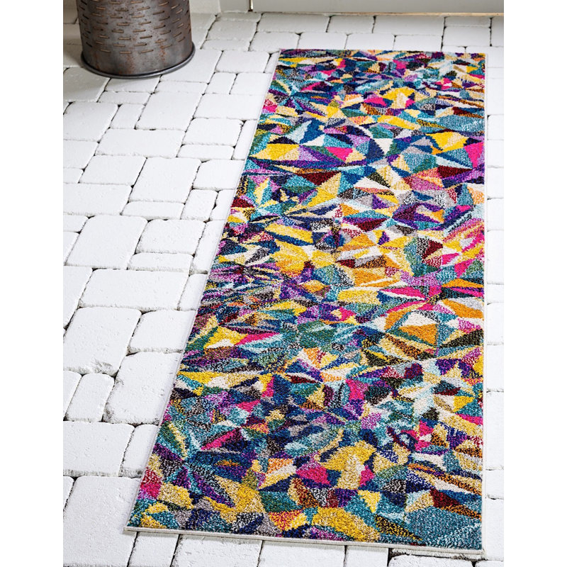 Abstract Indoor Rug, Runner 2'2" x 6'7"