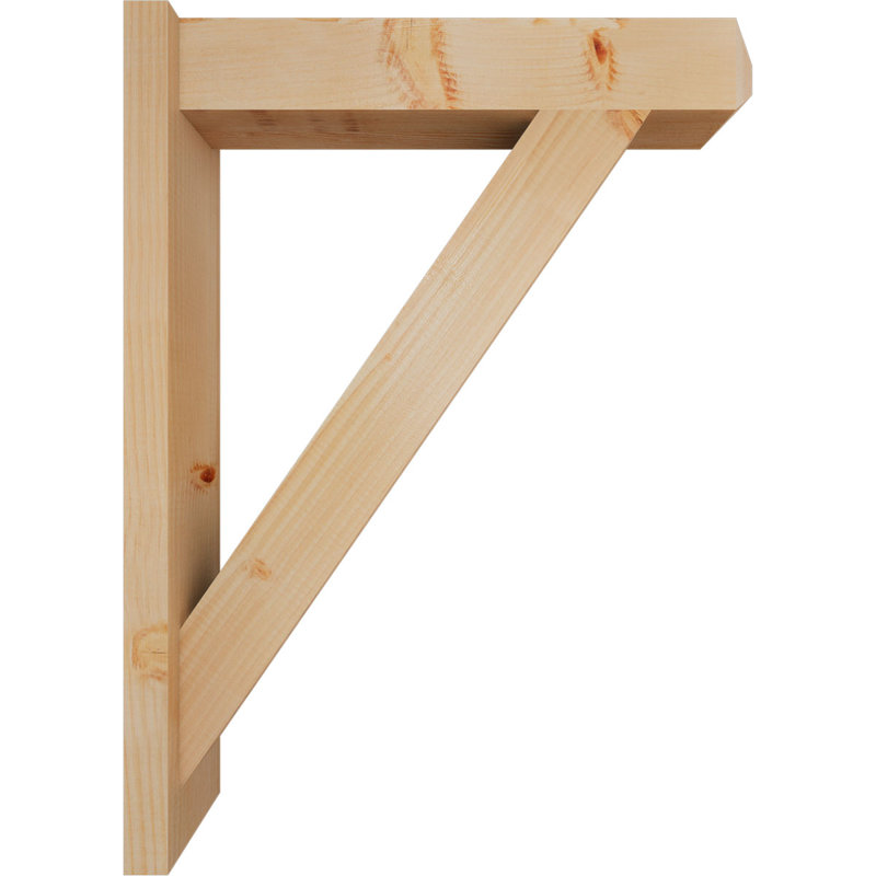 Artisan traditionnel en bois rustique, P 24 po x H 32 po, Sapin Douglas de 5 1/2 po (lisse)