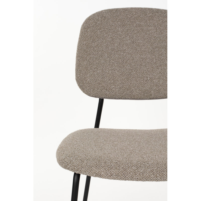 Roos Upholstered Dining Chair, Warm Beige