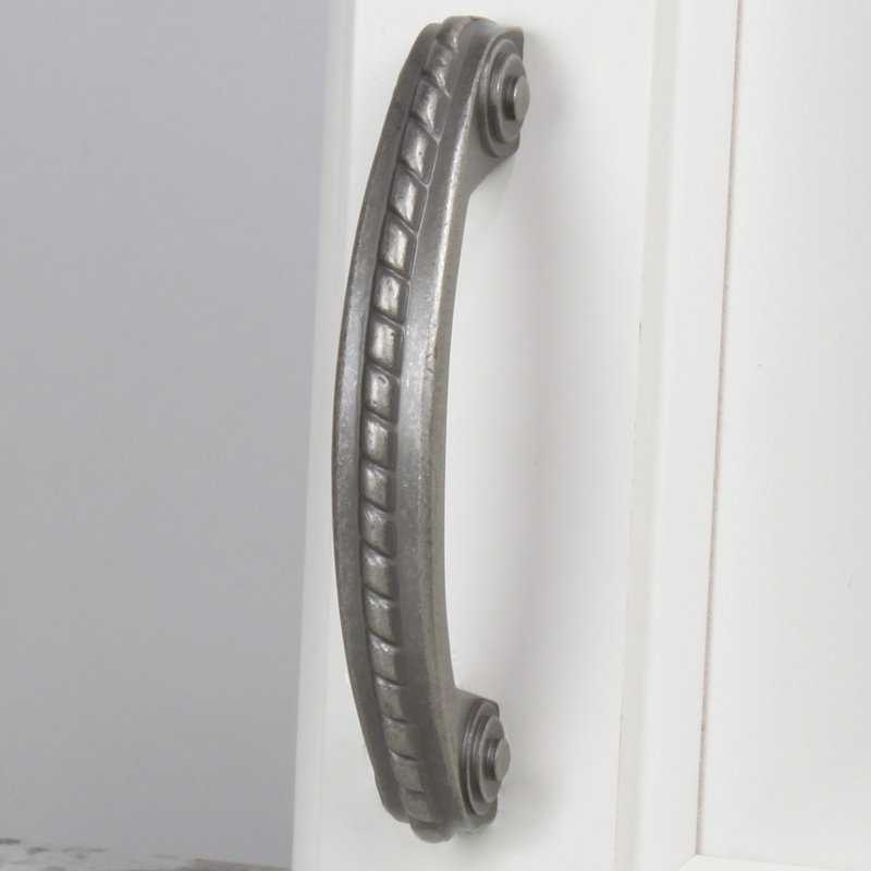 Antique Pewter 3'' Traditional Arch Pull with Mounting Hardware