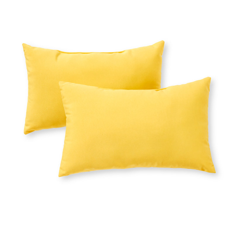 Henrich Indoor/Outdoor Striped Lumbar Pillow, Sunbeam