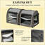 Caisse de transport portable pour animaux de compagnie à côtés souples - Sac de transport pour chat simple détachable avec hamac et ceinture de sécurité pour voiture