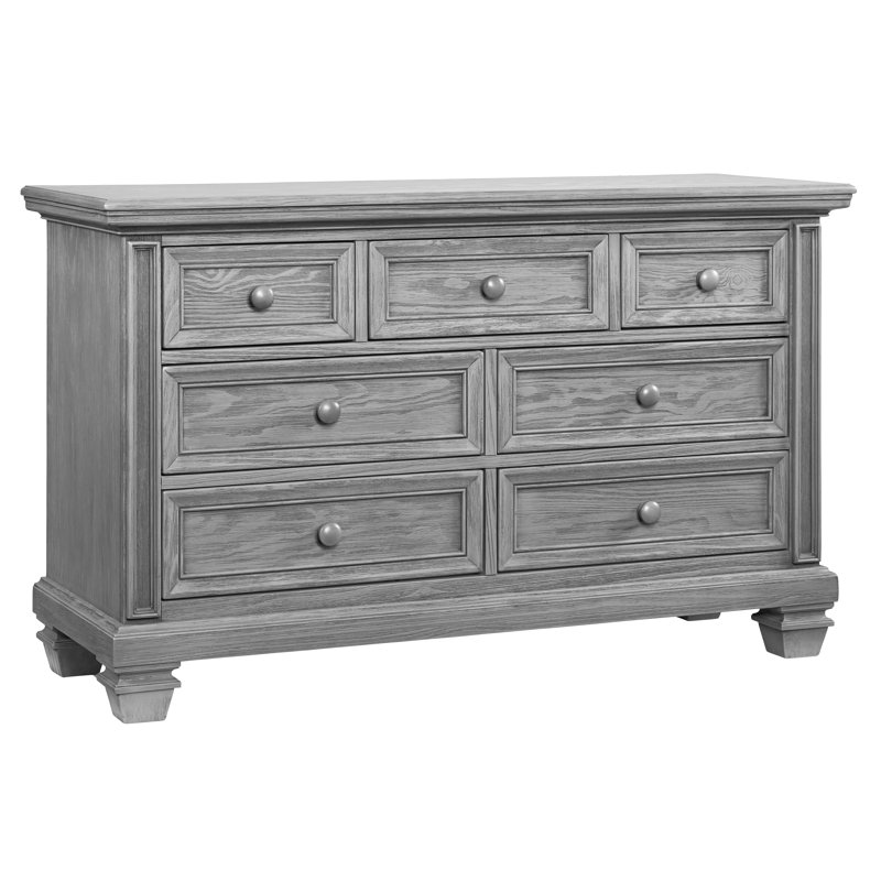Richmond 7 Drawer Dresser, Brushed Grey