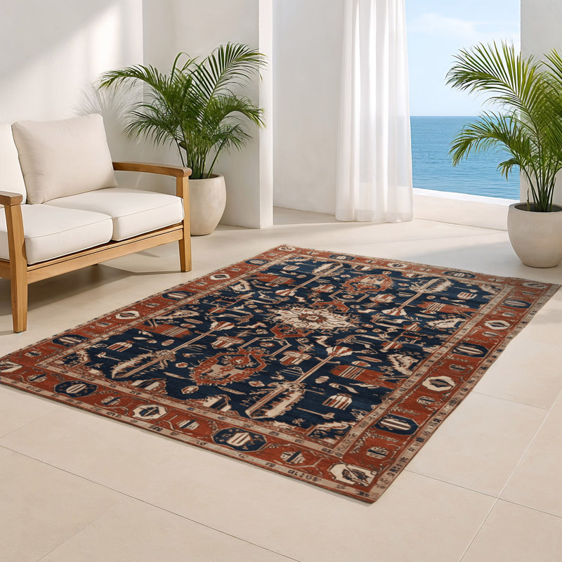 Tapis d'intérieur et d'extérieur brun Persian, Rectangulaire 2 pi x 3 pi