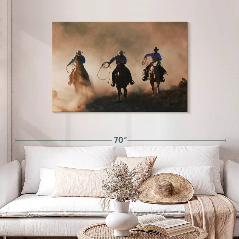 Lelar Western Sundown, H 30 po x l 45 po