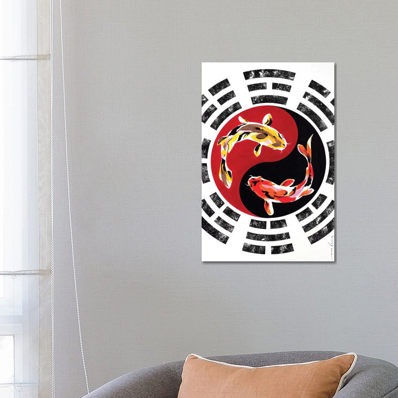 Koi Fish by Soo Beng Lim - Wrapped Canvas Gallery-Wrapped Canvas Giclée, 30.48 cm H x 45.72 cm W