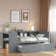 Lit de jour en bois avec couchette, tiroirs de rangement, tablettes latérales et bureau-1433331083-1433331085