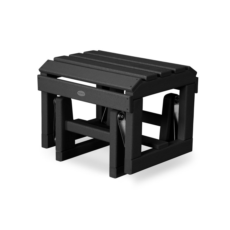 Chaise Adirondack et repose-pieds en plastique / résine POLYWOOD, Noir