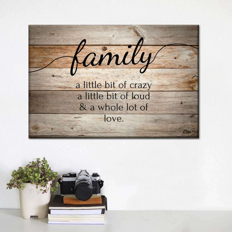 Citation de famille sur toile, H 8 po x l 12 po