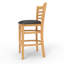 Wooden Ladder Back Bar Chair with PU Leather Upholstered Seat