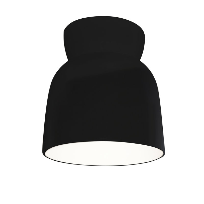 Logan Radiance - Hourglass Flush-Mount, Gloss Black with Matte White internal finish, LED (Integrated)