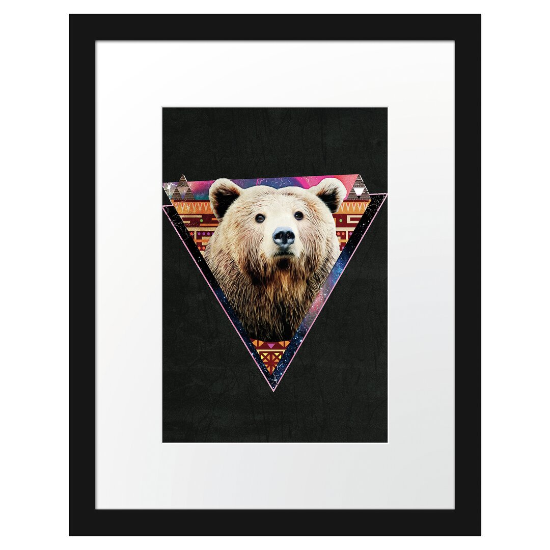 Gerahmtes Poster Hip-Bear Black