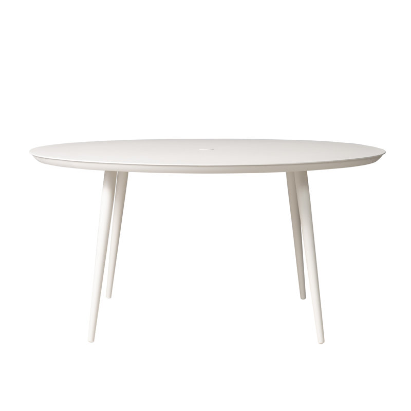 59" Round Umbrella Table, Black