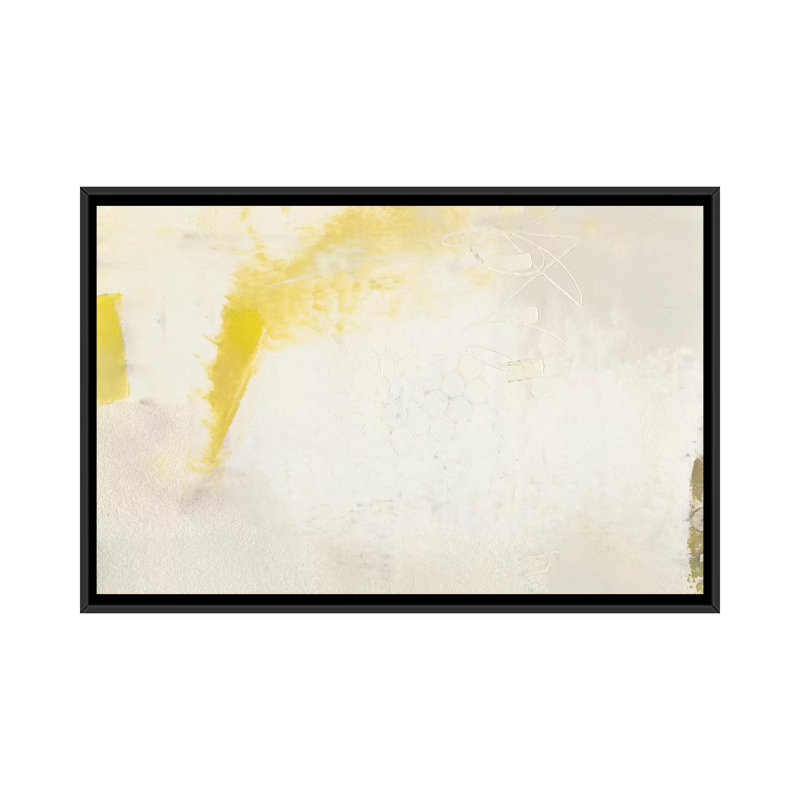 « yellow lux ii », impression sur toile, H 18 po x l 26 po x P 1,5 po, Toile avec cadre noir, Pas de tapis