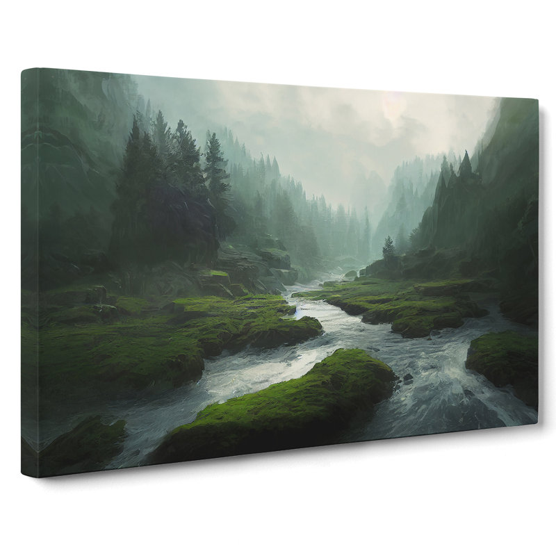 Daring Forest Stream - Wrapped Canvas, 40cm H x 60cm W x 3cm D
