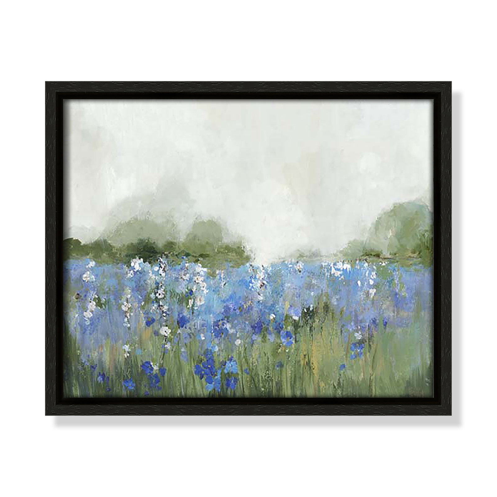 Meadows Bluebels Field "Meadows Bluebells Field" Print, Espresso Framed, 9.5" H x 11.5" W x 2" D