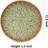 Round Rattan Tray With Mother Of Pearl Inlay, Rattan Serving Tray With Wooden Base, Decorative Wicker Basket For Table Decor, Storage And Display Of Coffee Bread Food Fruit (Leaf)