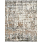 Grey/Brown Handmade Abstract Area Rug