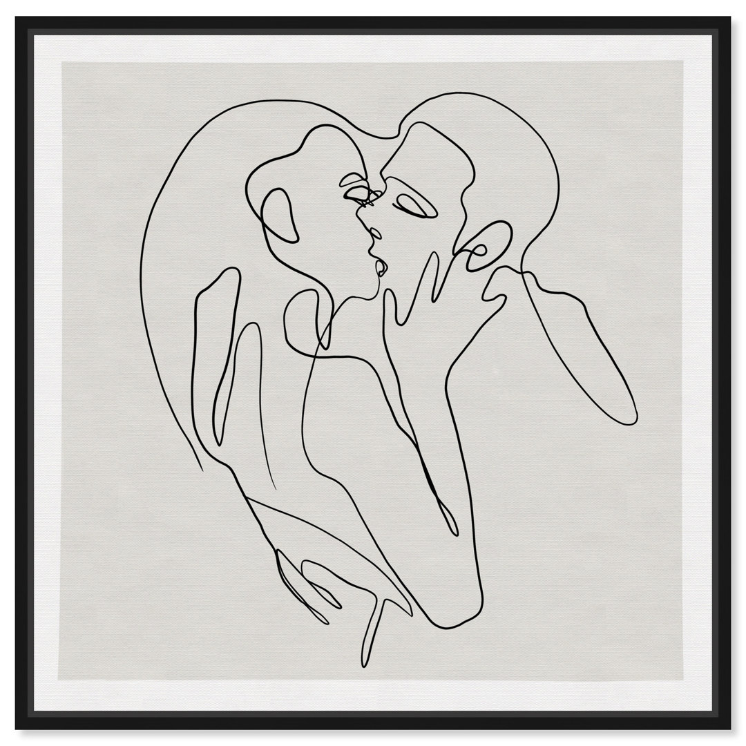 " People And Portraits Contour Kiss Couples " Oliver Gal Prints 