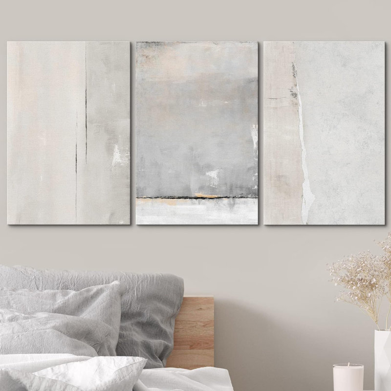 Impression sur toile 3 pièces, H 36 po x l 72 po x P 1,5 po, Toile tendue, Sans cadre